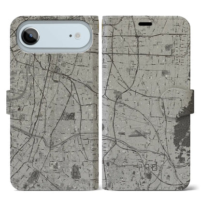 【八尾（大阪府）】地図柄iPhoneケース（手帳タイプ）