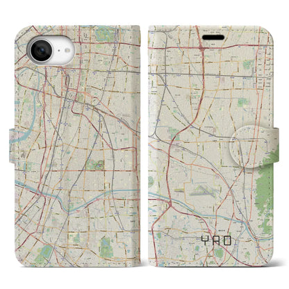 【八尾（大阪府）】地図柄iPhoneケース（手帳タイプ）