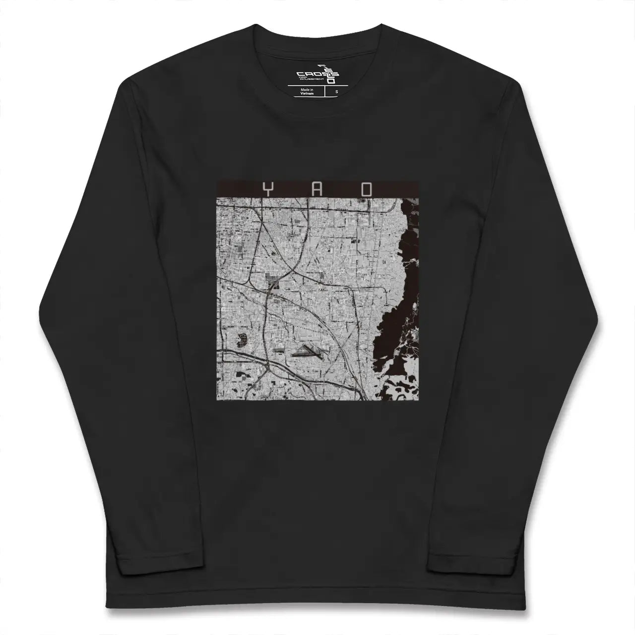 【八尾（大阪府）】地図柄ロングスリーブTシャツ