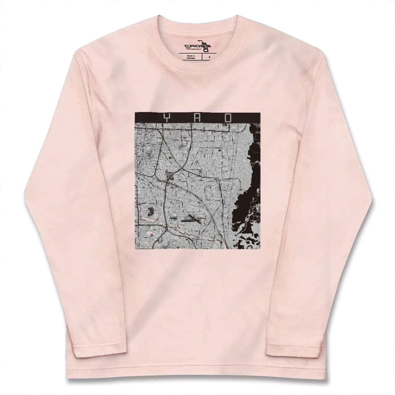 【八尾（大阪府）】地図柄ロングスリーブTシャツ