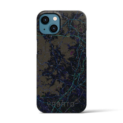 【八郷（茨城県）】地図柄iPhoneケース（バックカバータイプ）