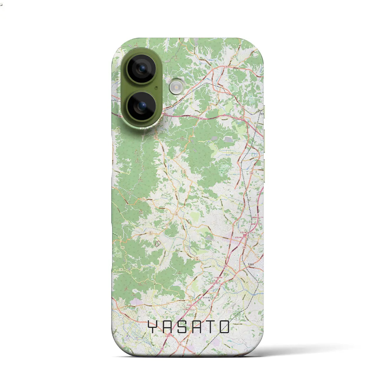 【八郷（茨城県）】地図柄iPhoneケース（バックカバータイプ）