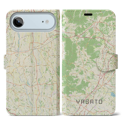 【八郷（茨城県）】地図柄iPhoneケース（手帳タイプ）