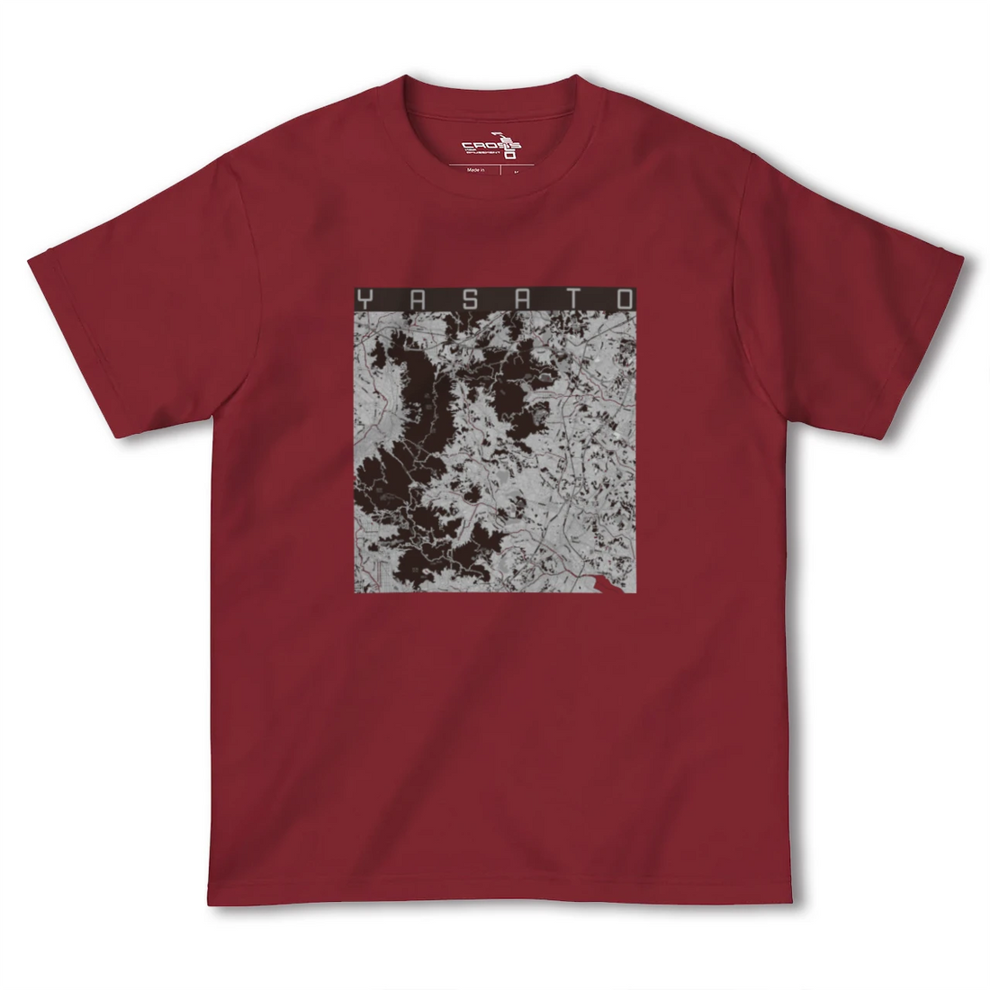 【八郷(茨城県)】地図柄ヘビーウェイトTシャツ