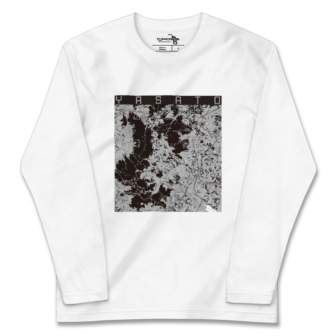 【八郷(茨城県)】地図柄ロングスリーブTシャツ