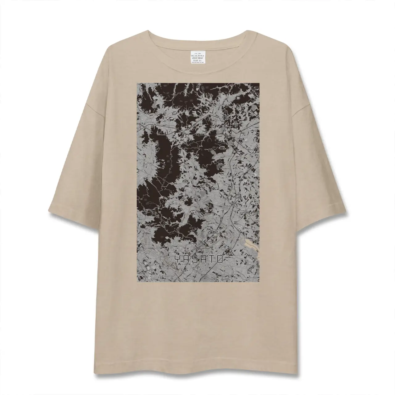 【八郷（茨城県）】地図柄ビッグシルエットTシャツ
