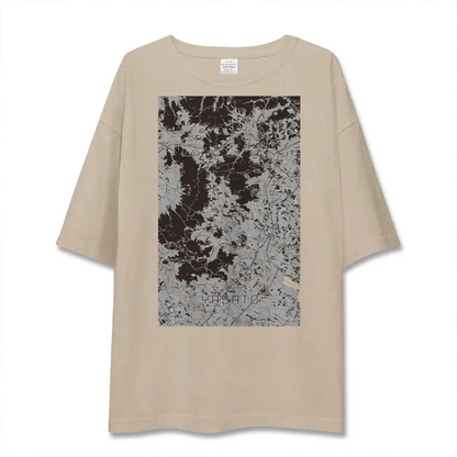 【八郷（茨城県）】地図柄ビッグシルエットTシャツ