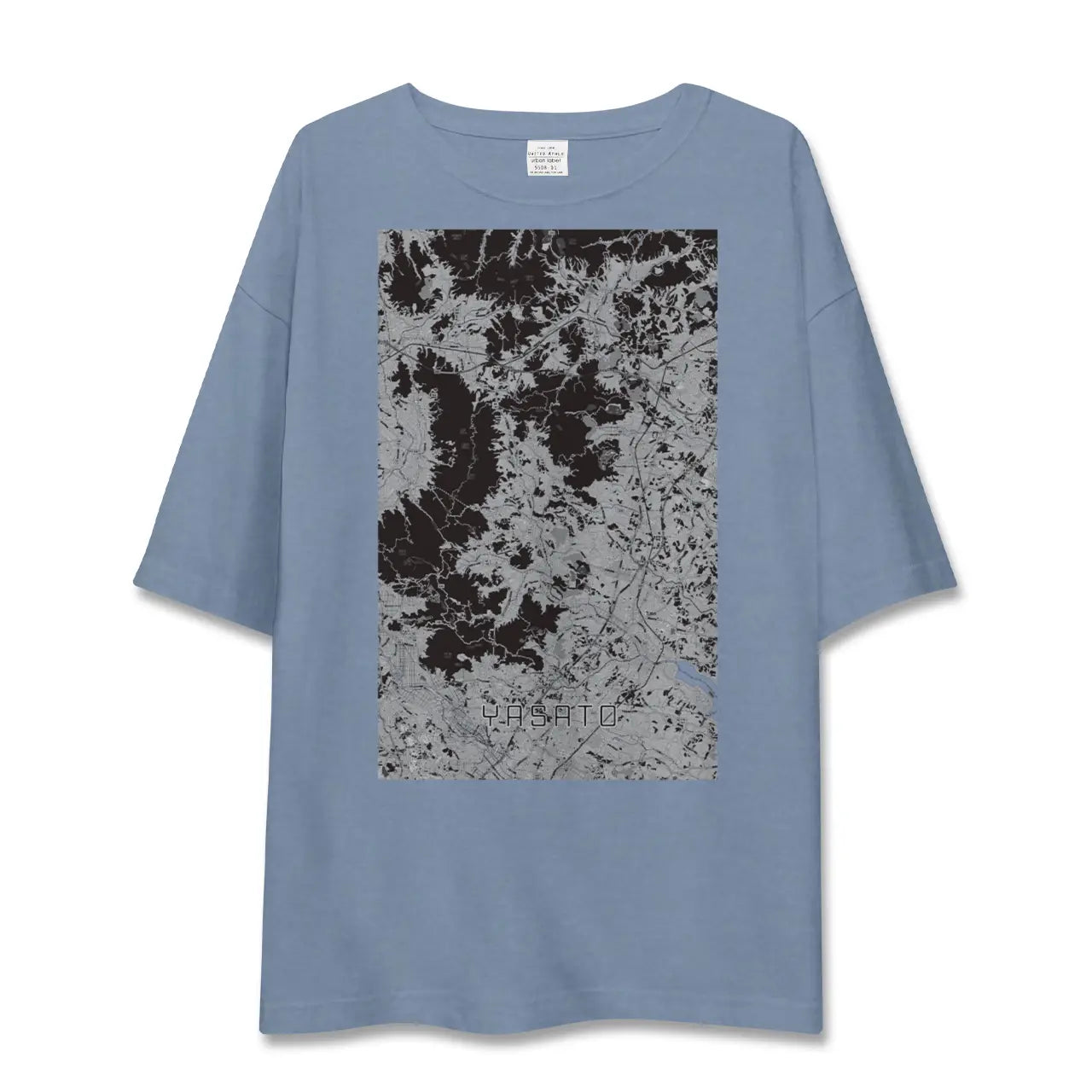 【八郷（茨城県）】地図柄ビッグシルエットTシャツ