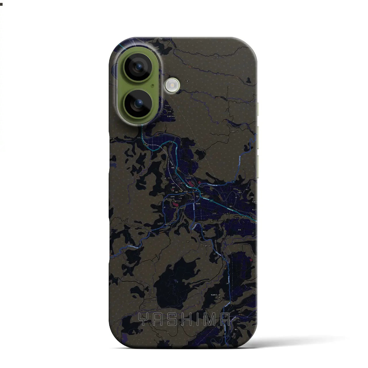 【矢島（秋田県）】地図柄iPhoneケース（バックカバータイプ）