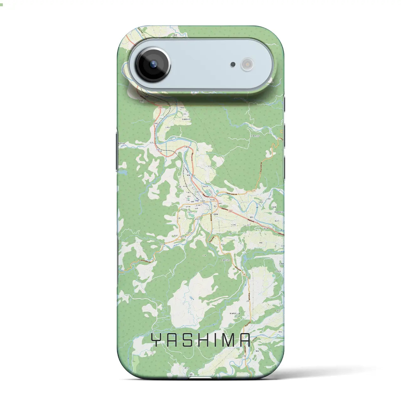 【矢島（秋田県）】地図柄iPhoneケース（バックカバータイプ）