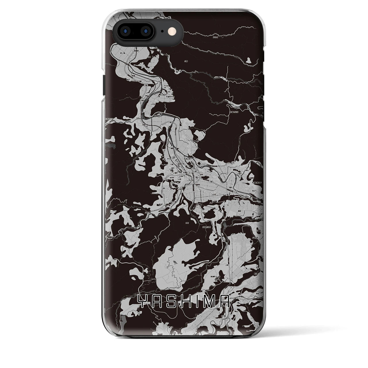 【矢島（秋田県）】地図柄iPhoneケース（クリアタイプ）