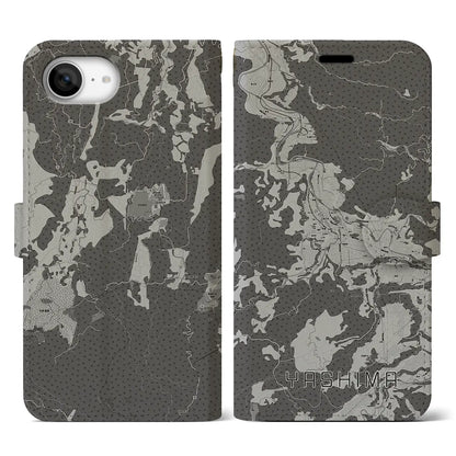 【矢島（秋田県）】地図柄iPhoneケース（手帳タイプ）