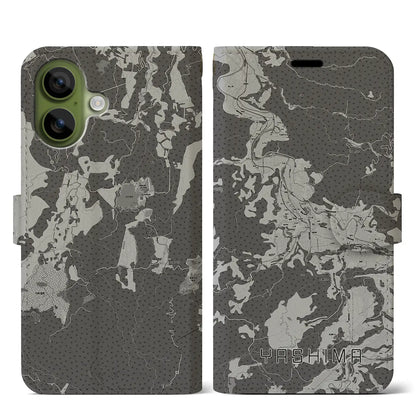 【矢島（秋田県）】地図柄iPhoneケース（手帳タイプ）