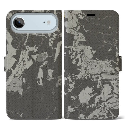 【矢島（秋田県）】地図柄iPhoneケース（手帳タイプ）