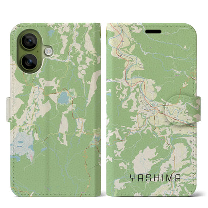 【矢島（秋田県）】地図柄iPhoneケース（手帳タイプ）