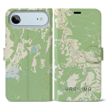 【矢島（秋田県）】地図柄iPhoneケース（手帳タイプ）