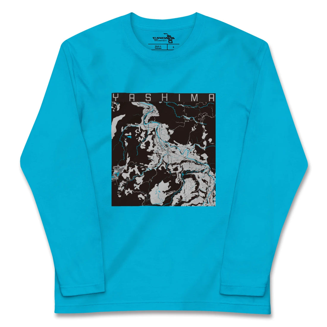 【矢島(秋田県)】地図柄ロングスリーブTシャツ