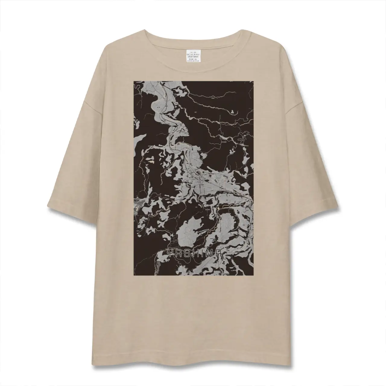 【矢島（秋田県）】地図柄ビッグシルエットTシャツ