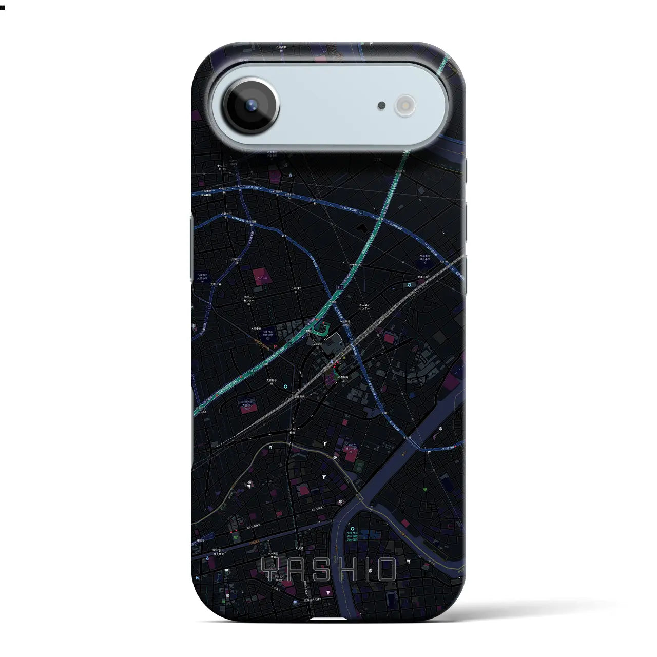 【八潮（埼玉県）】地図柄iPhoneケース（バックカバータイプ）