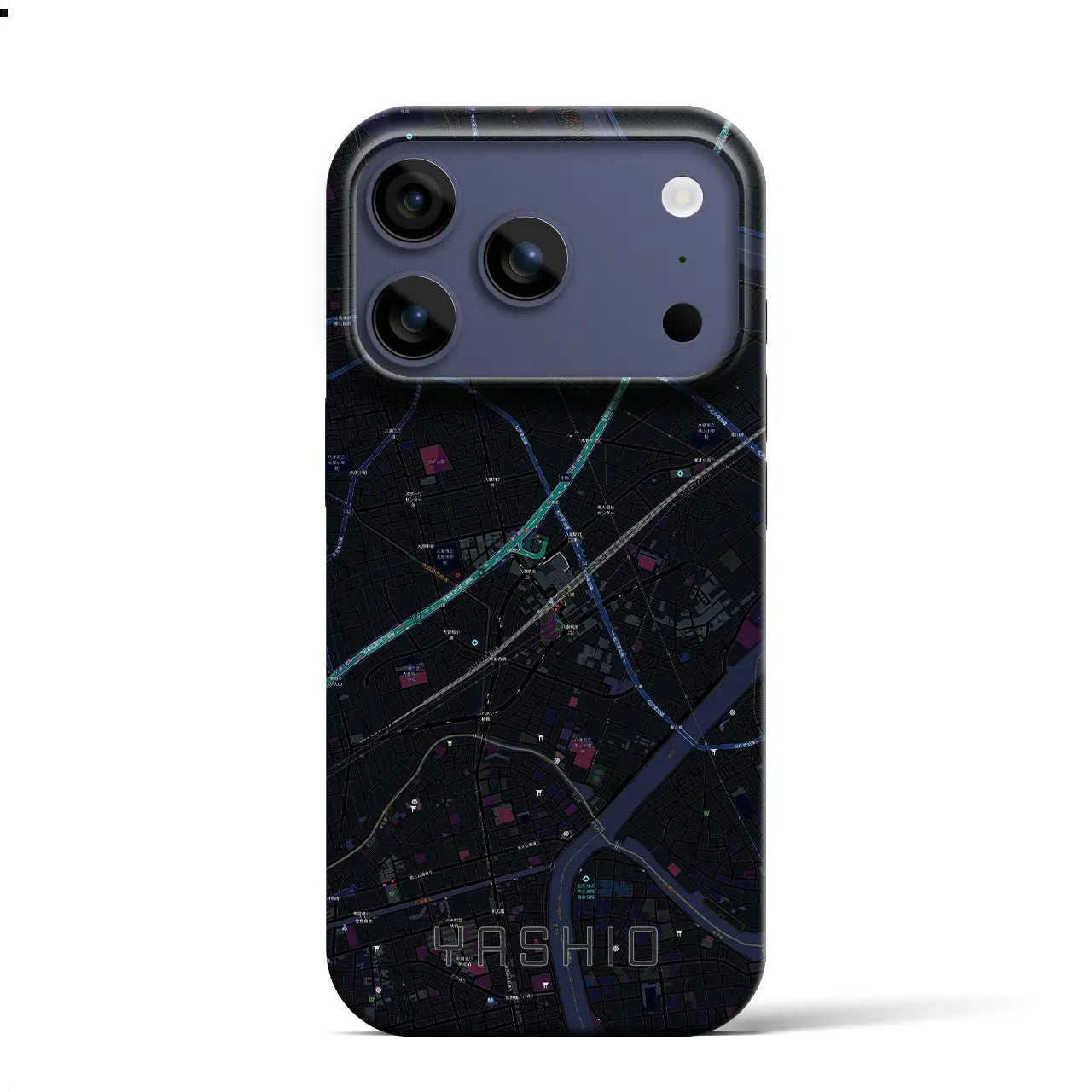 【八潮（埼玉県）】地図柄iPhoneケース（バックカバータイプ）