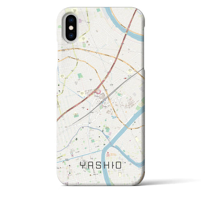 【八潮（埼玉県）】地図柄iPhoneケース（バックカバータイプ）