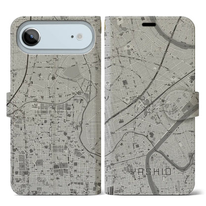 【八潮（埼玉県）】地図柄iPhoneケース（手帳タイプ）