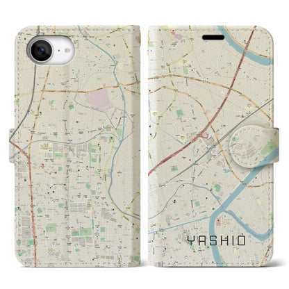 【八潮（埼玉県）】地図柄iPhoneケース（手帳タイプ）