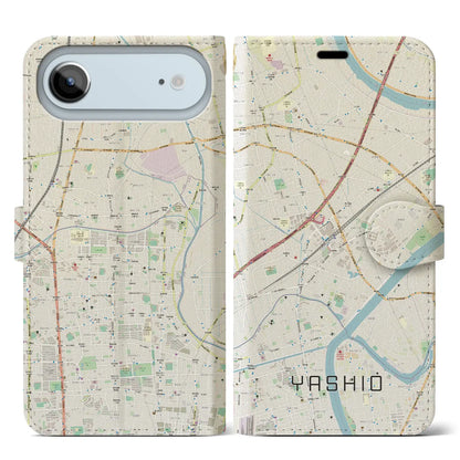 【八潮（埼玉県）】地図柄iPhoneケース（手帳タイプ）