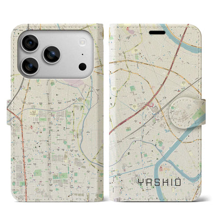 【八潮（埼玉県）】地図柄iPhoneケース（手帳タイプ）