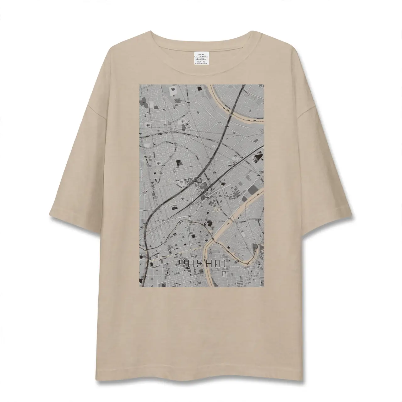 【八潮（埼玉県）】地図柄ビッグシルエットTシャツ