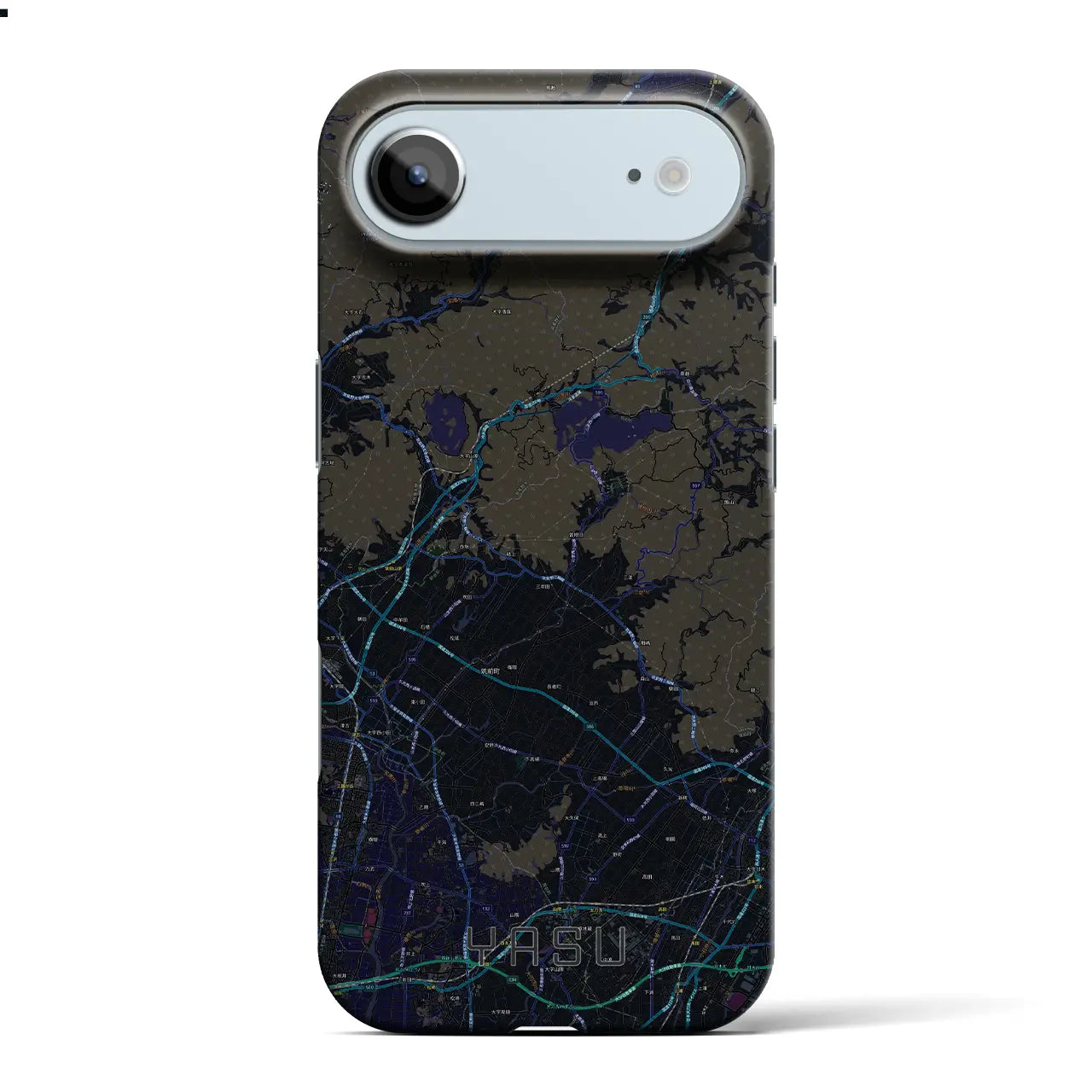 【夜須（福岡県）】地図柄iPhoneケース（バックカバータイプ）