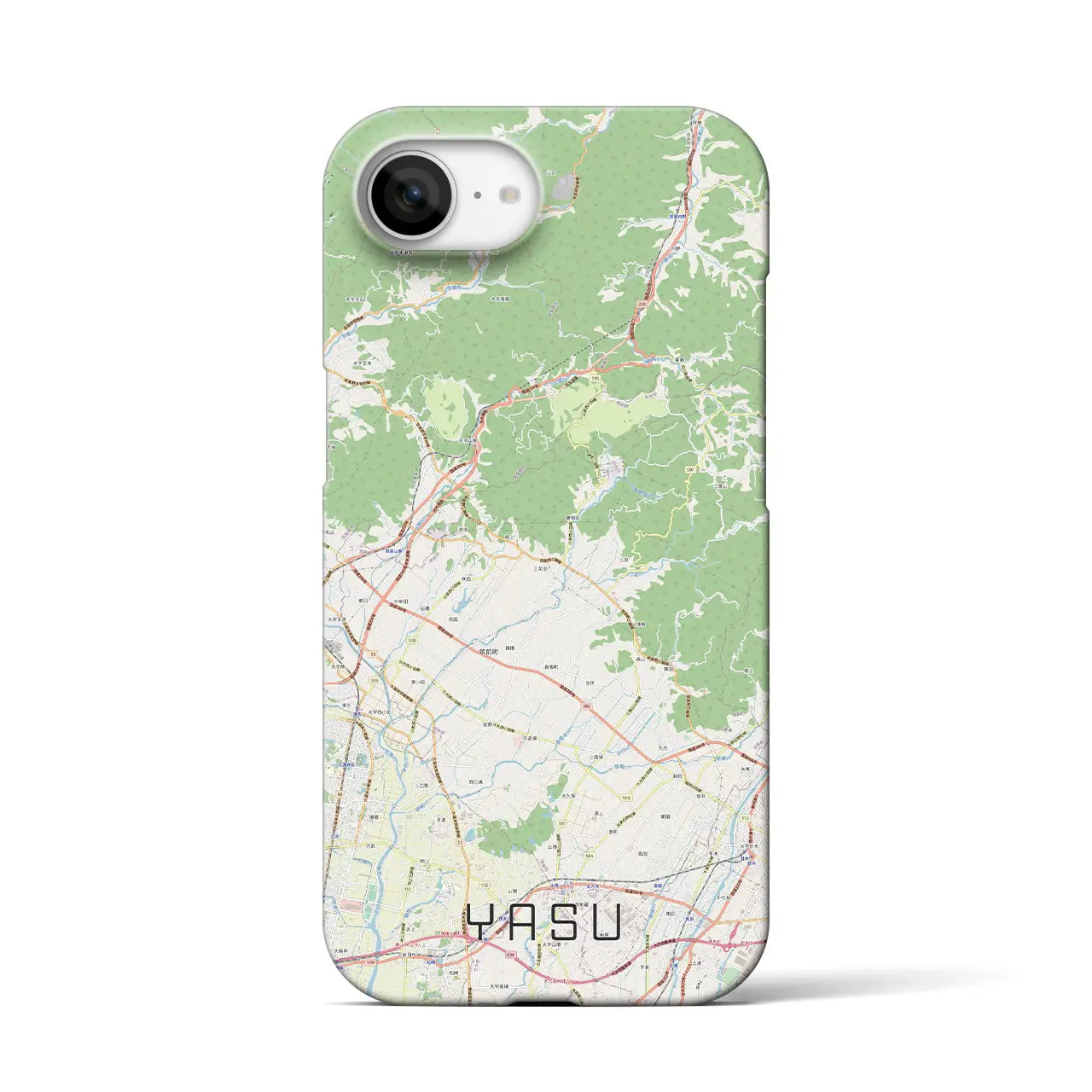 【夜須（福岡県）】地図柄iPhoneケース（バックカバータイプ）