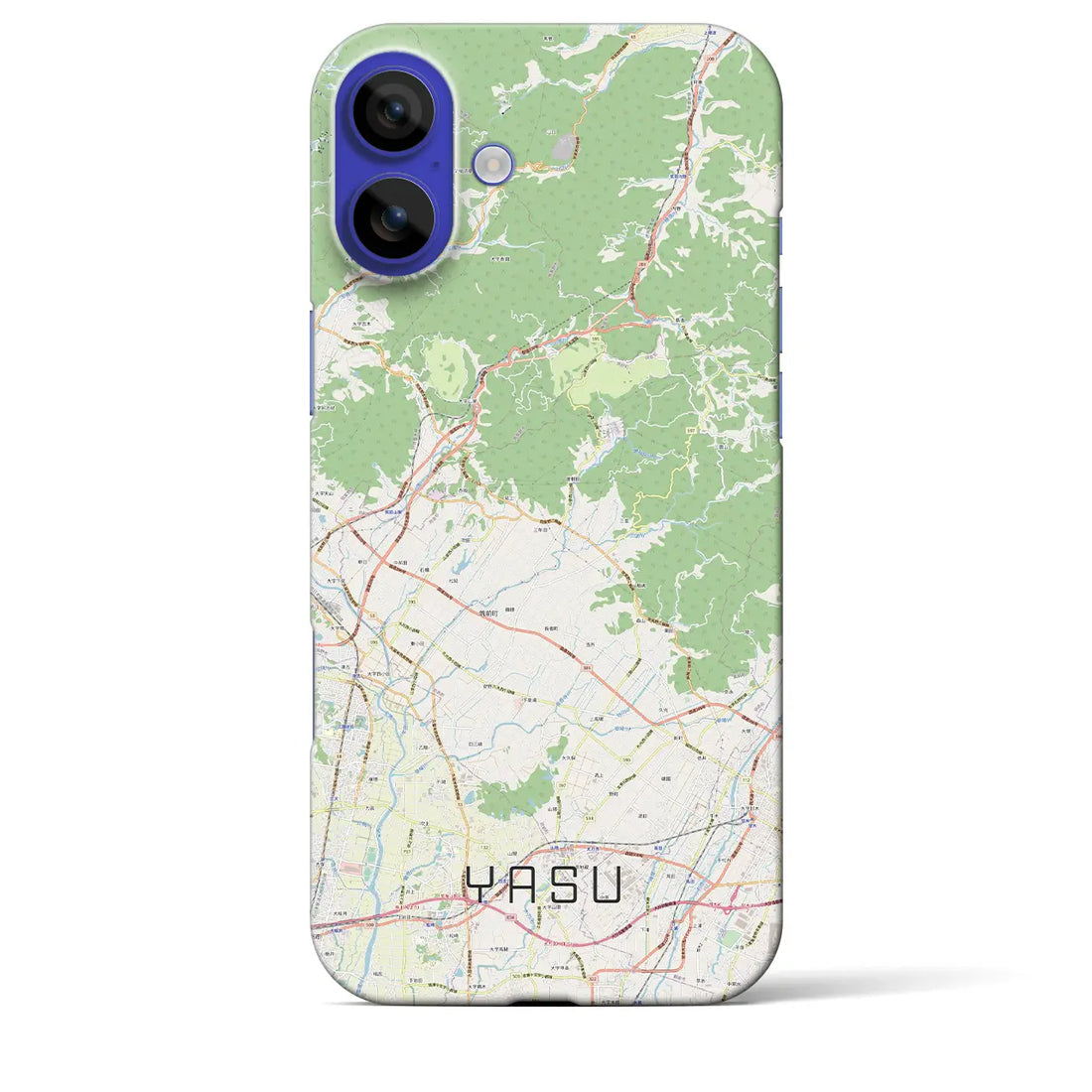 【夜須（福岡県）】地図柄iPhoneケース（バックカバータイプ）ナチュラル・iPhone 16 Pro Max 用