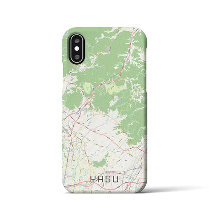 【夜須（福岡県）】地図柄iPhoneケース（バックカバータイプ）