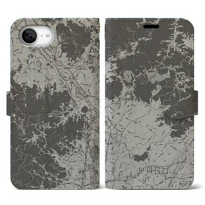 【夜須（福岡県）】地図柄iPhoneケース（手帳タイプ）