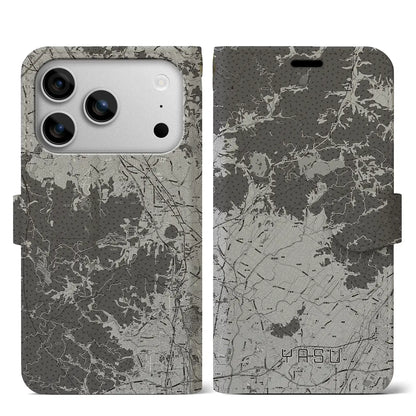 【夜須（福岡県）】地図柄iPhoneケース（手帳タイプ）