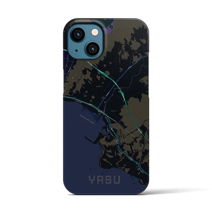 【夜須（高知県）】地図柄iPhoneケース（バックカバータイプ）