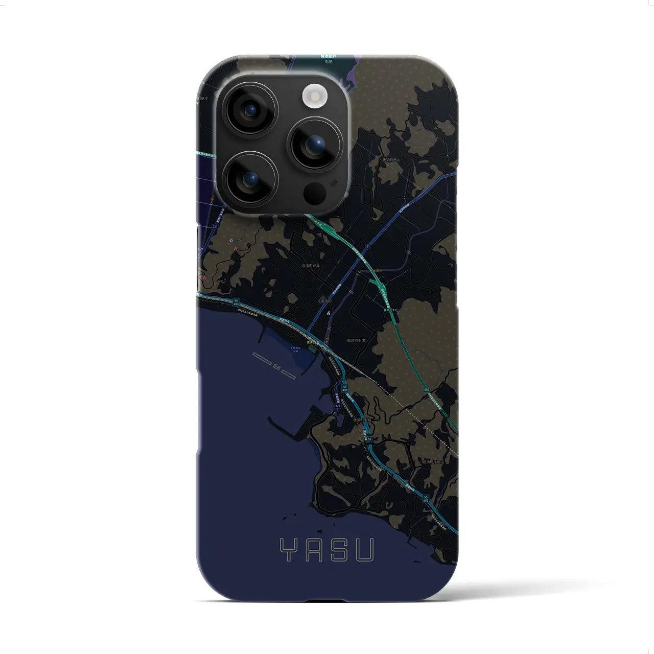 【夜須（高知県）】地図柄iPhoneケース（バックカバータイプ）