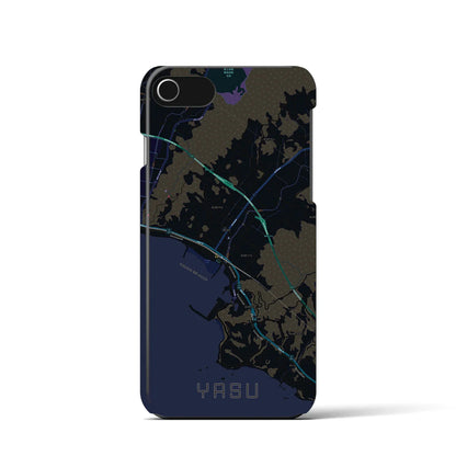 【夜須（高知県）】地図柄iPhoneケース（バックカバータイプ）