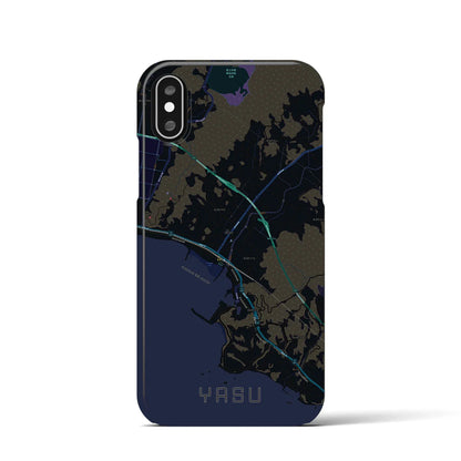 【夜須（高知県）】地図柄iPhoneケース（バックカバータイプ）