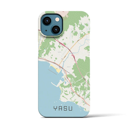 【夜須（高知県）】地図柄iPhoneケース（バックカバータイプ）