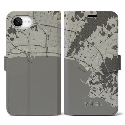 【夜須（高知県）】地図柄iPhoneケース（手帳タイプ）