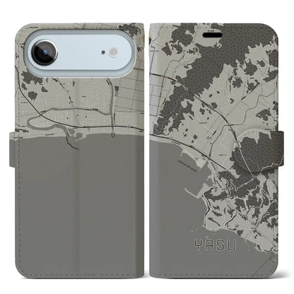 【夜須（高知県）】地図柄iPhoneケース（手帳タイプ）