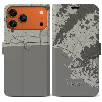 【夜須（高知県）】地図柄iPhoneケース（手帳タイプ）