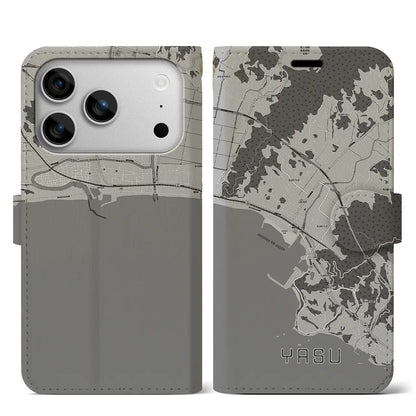 【夜須（高知県）】地図柄iPhoneケース（手帳タイプ）