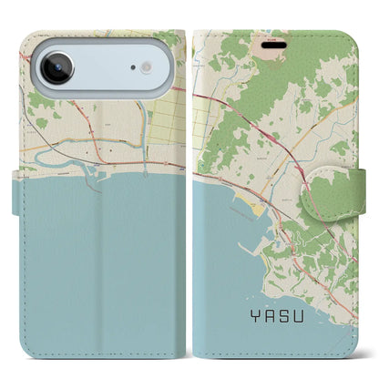 【夜須（高知県）】地図柄iPhoneケース（手帳タイプ）