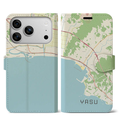 【夜須（高知県）】地図柄iPhoneケース（手帳タイプ）