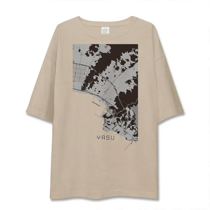 【夜須（高知県）（高知県）】地図柄ビッグシルエットTシャツ