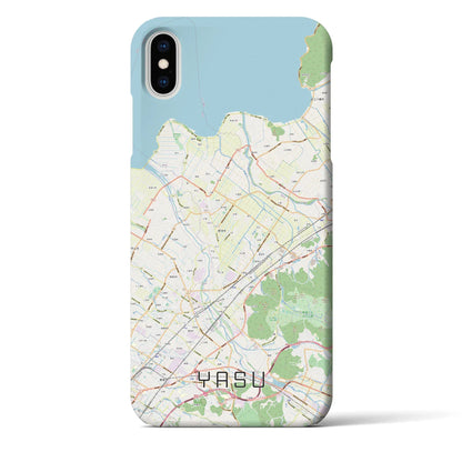 【野洲（滋賀県）】地図柄iPhoneケース（バックカバータイプ）