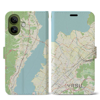 【野洲（滋賀県）】地図柄iPhoneケース（手帳タイプ）